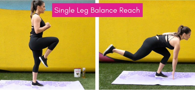 Balance Training single leg balance reach