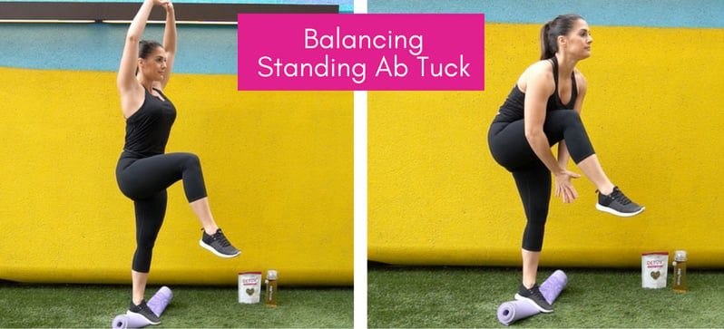 Balance Training balancing standing ab tuck