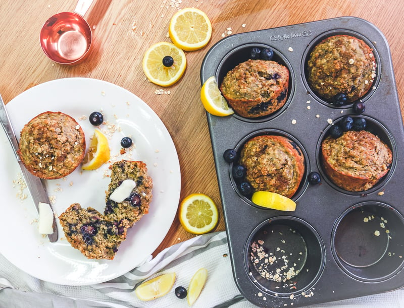 healthy lemon poppyseed muffins