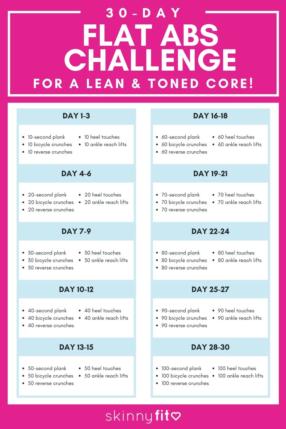 30 day core strength challenge sale