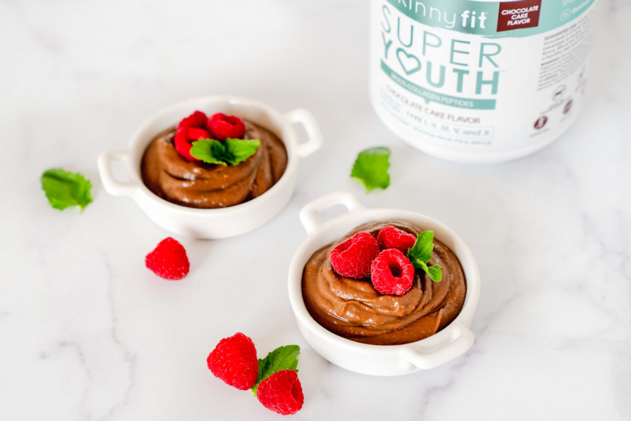 Chocolate Avocado Mousse recipe with Super Youth Chocolate Cake collagen