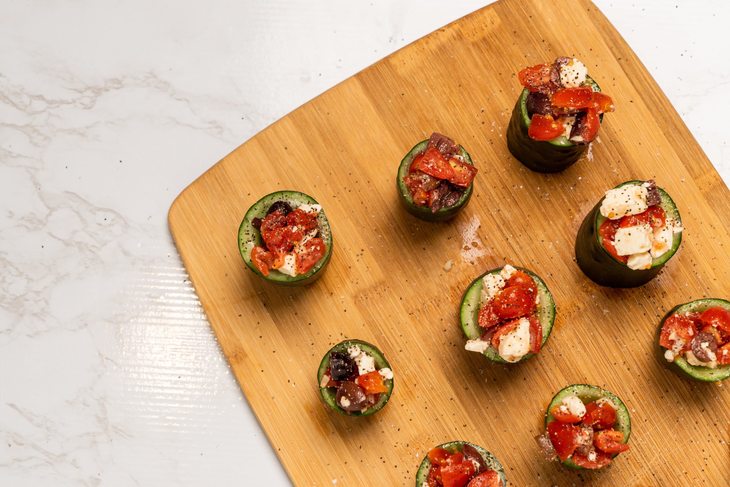 Greek cucumber cups