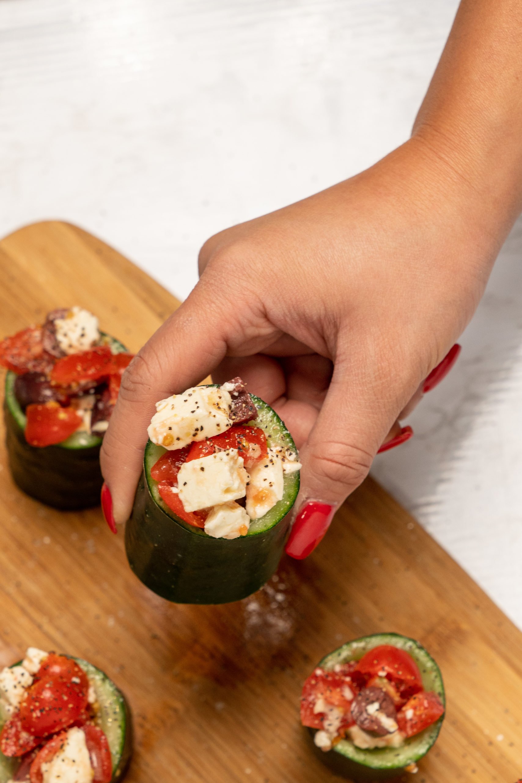 Greek cucumber cups