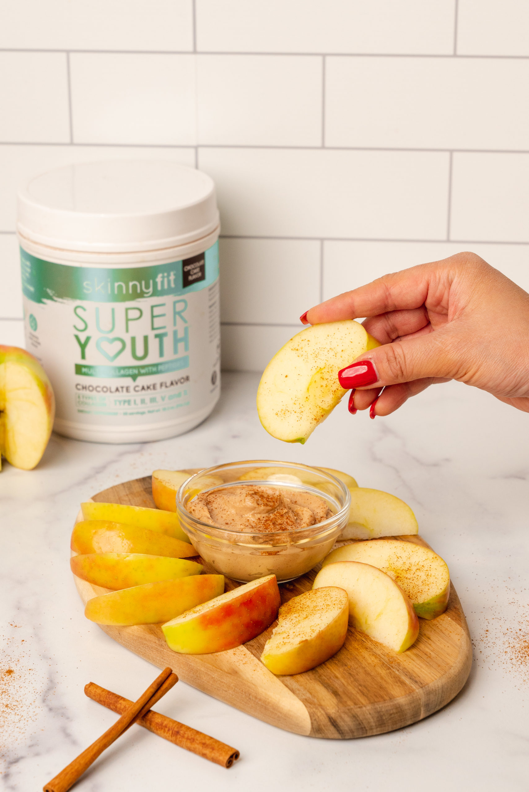 Protein-Packed Chocolate Peanut Butter Apple Dip