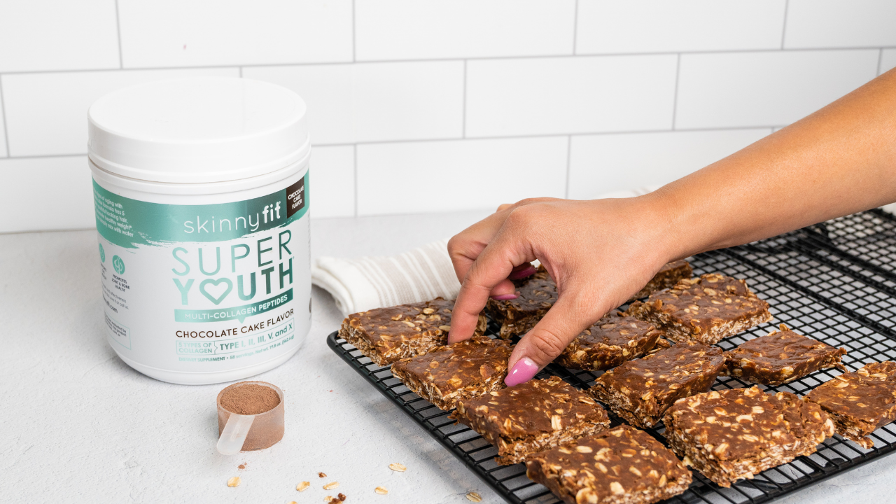 No-Bake Collagen Oatmeal Bars - SkinnyFit