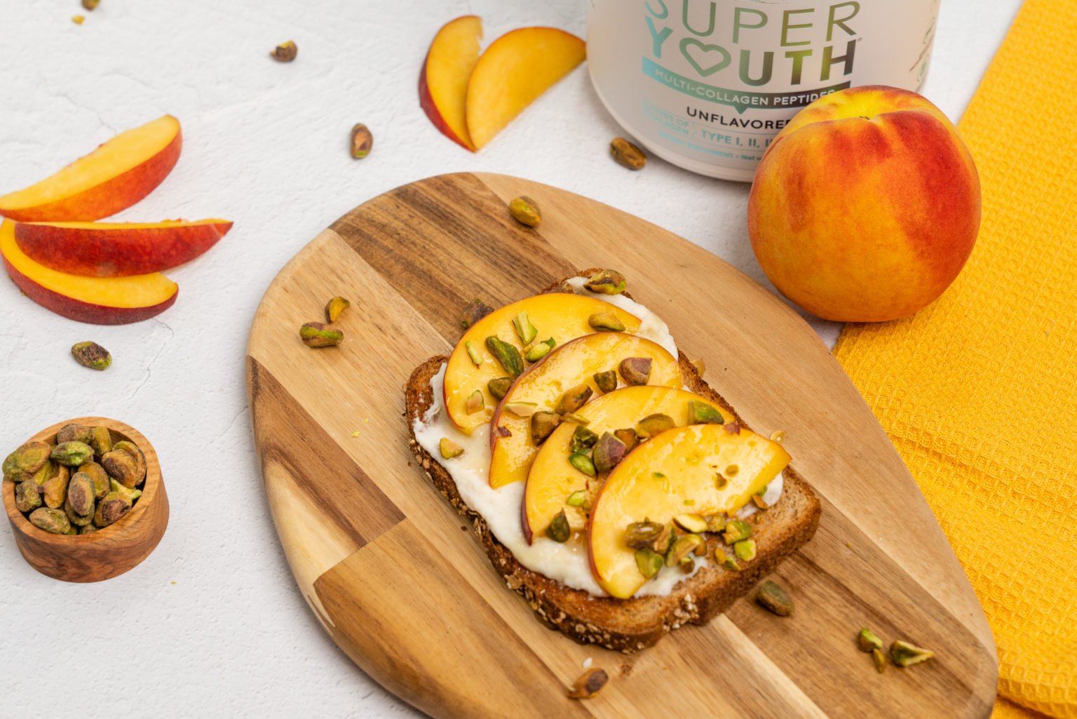 Pretty Pistachio Peach Toast (Made w/ Collagen!) - SkinnyFit