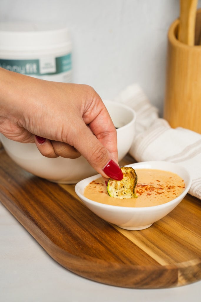 Healthy Zucchini Chips & Dip