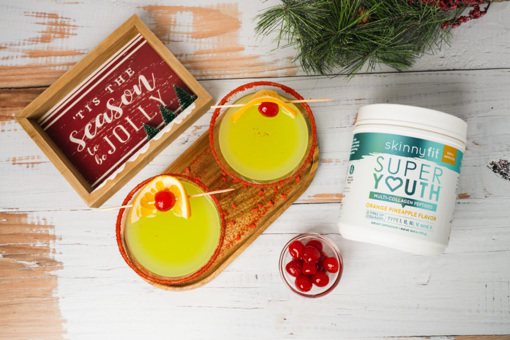 Festive Grinch Holiday Cocktail