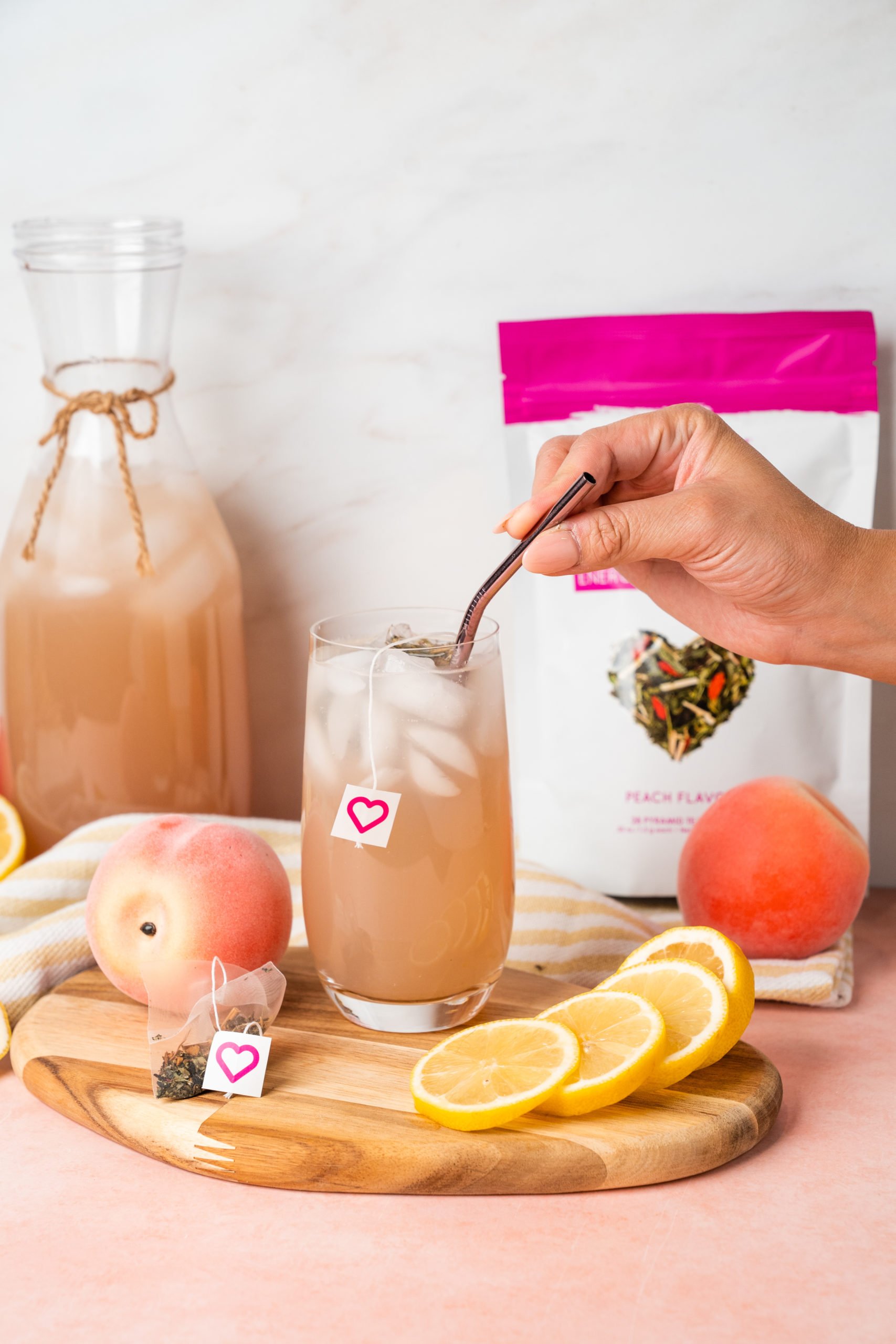 Peach Iced Tea Lemonade (Homemade!) - Vegetarian 'Ventures