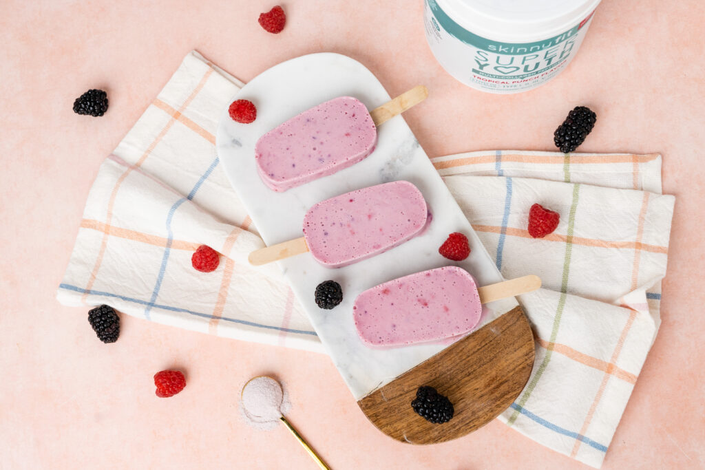 Frozen Berry Yogurt Swirl Pops