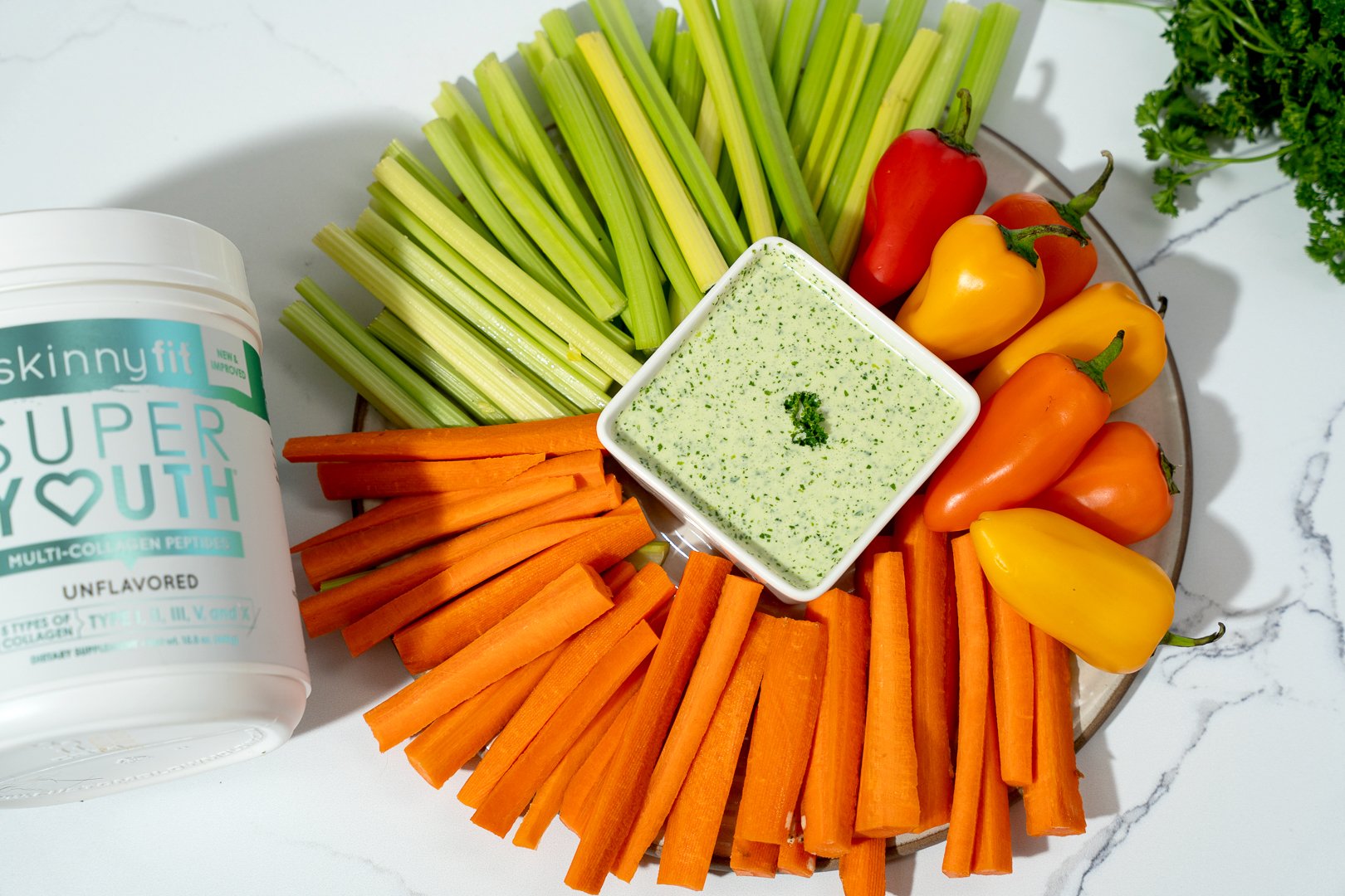 Light & Creamy Green Goddess Dip