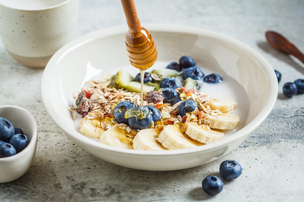 Greek yogurt with honey and berries recipe