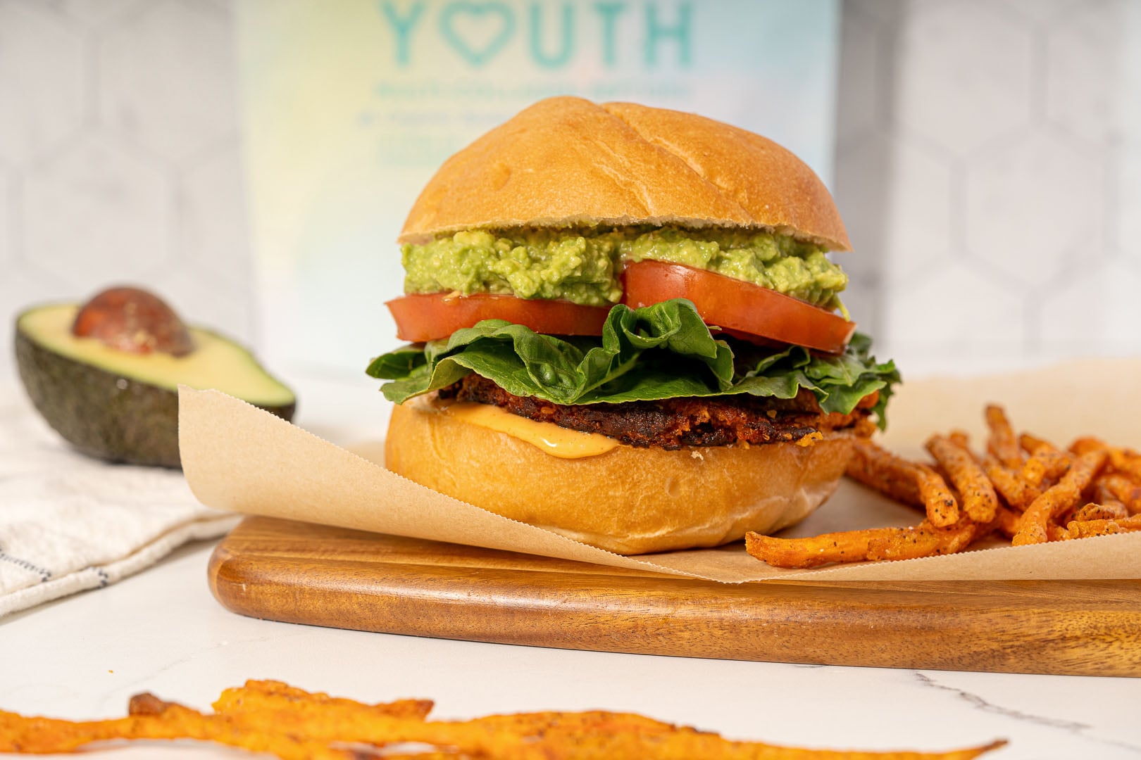 Collagen Cauliflower Sweet Potato Burgers