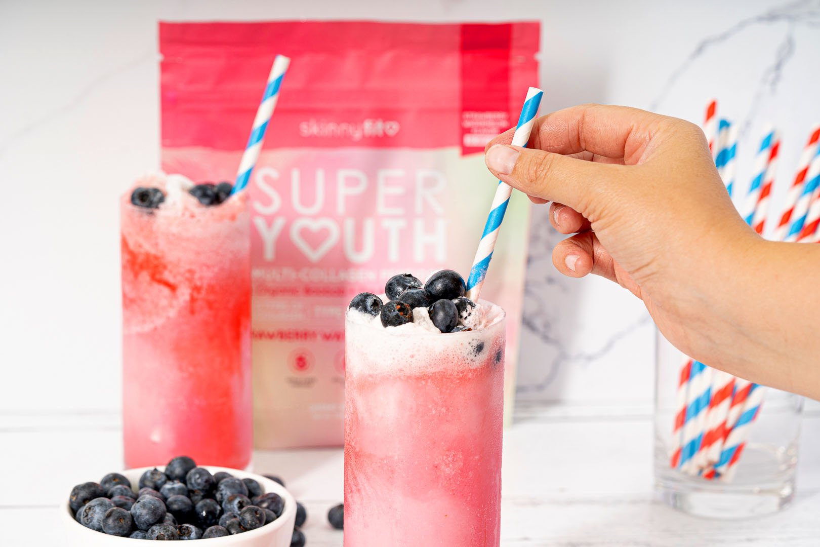 Red, White, and Blue Berry Coconut Coolers